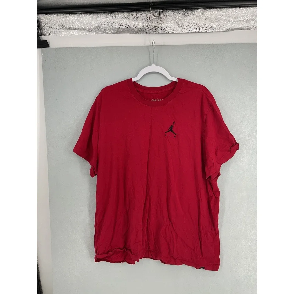 Jordan Mens T-Shirt Red Embroidered Jumpman Air Logo 3XL